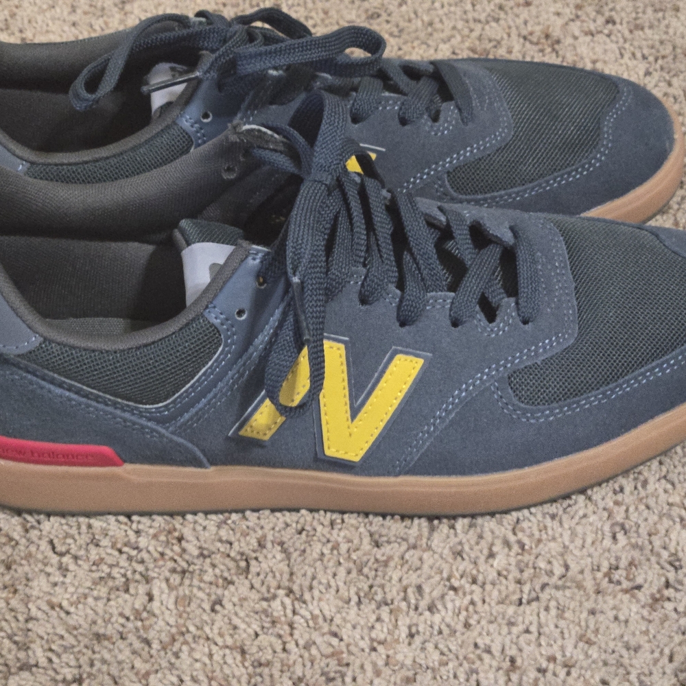 New Balance Blue and Yellow Sneakers with Suede Upper